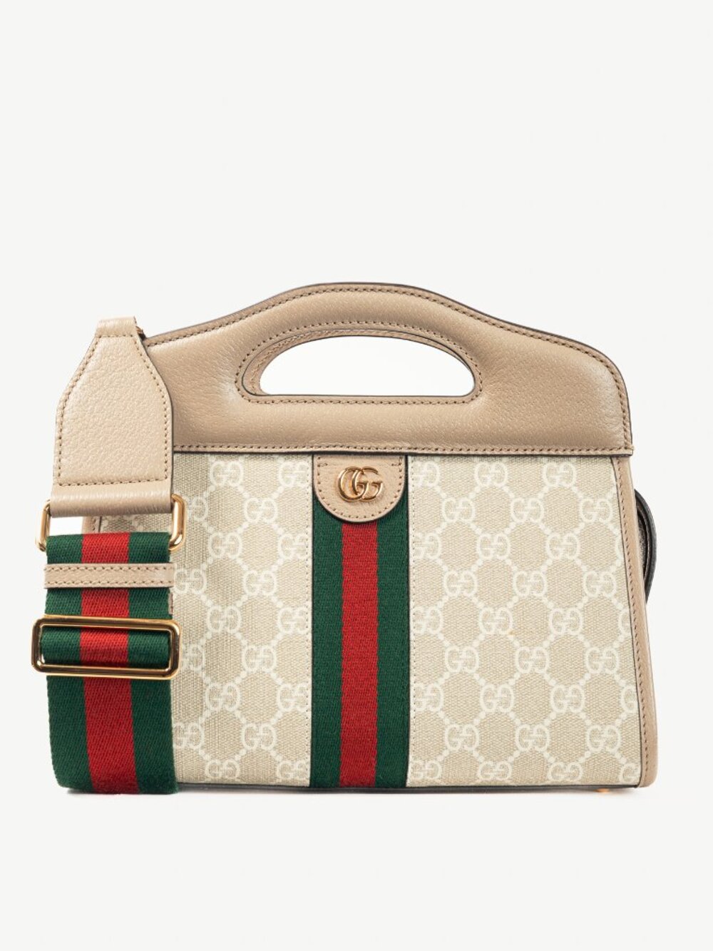 Gucci Small Ophidia Neutrals GG Supreme Canvas Tote Bag